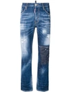DSQUARED2 CROPPED FLARE JEANS
