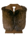 FABIANA FILIPPI FABIANA FILIPPI FUR GILET - BROWN