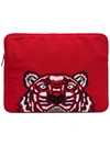 KENZO KENZO TIGER EMBROIDERED LAPTOP BAG