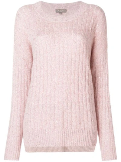 N•peal Cable-knit Jumper In Pink