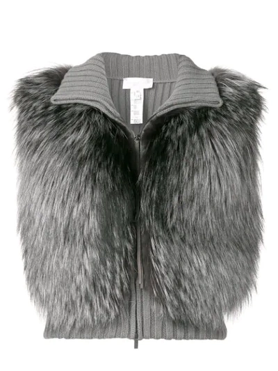 Fabiana Filippi Fur Gilet In Grey