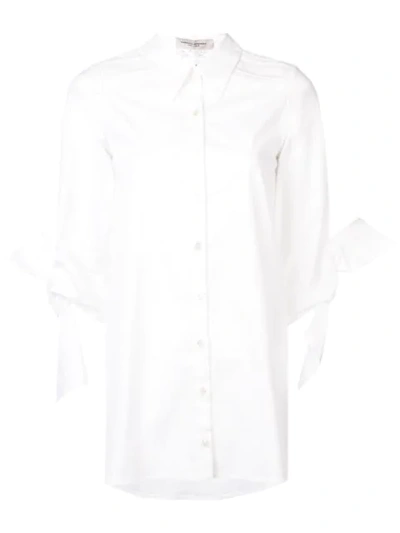Carolina Herrera Tie-sleeve Blouse In White