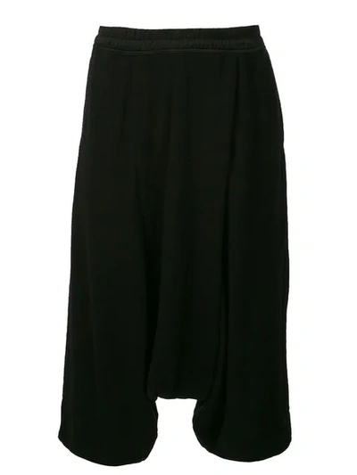 Julius Cropped-hose Mit Tiefem Schritt In Black