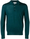 CANALI CANALI LONGSLEEVED JERSEY POLO - GREEN