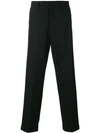 AMI ALEXANDRE MATTIUSSI AMI ALEXANDRE MATTIUSSI WIDE FIT TROUSERS - 黑色