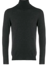 Zanone Roll-neck Fitted Sweater In Grey