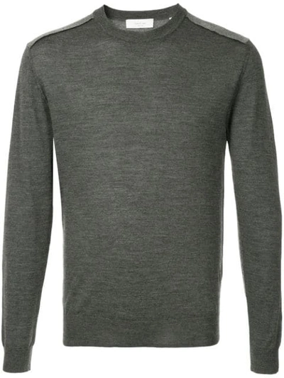 Cerruti 1881 Long-sleeve Fitted Sweater In Grey