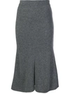 Cashmere In Love River A-line Cashmere Skirt In Grau