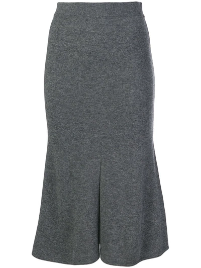 Cashmere In Love River A-line Cashmere Skirt In Grau