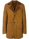 AMI ALEXANDRE MATTIUSSI SHEARLING JACKET WITH PATCH POCKETS