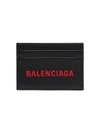 BALENCIAGA logo印花牛皮卡夹