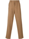 AMI ALEXANDRE MATTIUSSI AMI ALEXANDRE MATTIUSSI WIDE FIT TROUSERS - NEUTRALS