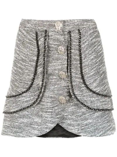Andrea Bogosian Tweed Short Skirt - 灰色 In Grey