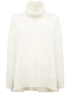 ADAM LIPPES ADAM LIPPES ROLL-NECK OVERSIZED JUMPER - 白色