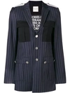 EACH X OTHER EACH X OTHER STRIPED BLAZER - 蓝色