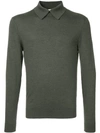 CERRUTI 1881 LONG-SLEEVE FITTED POLO TOP
