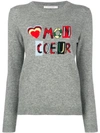 CHINTI & PARKER CHINTI & PARKER MON COEUR MOTIF SWEATER - GREY