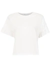 NK NK TOP WITH RUFFLED SLEEVES - WHITE