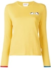 CHINTI & PARKER CHINTI & PARKER PULLOVER MIT HELLO-KITTY-STICKEREI - GELB