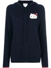 CHINTI & PARKER CHINTI & PARKER HELLO KITTY PATCH HOODED SWEATER - BLUE
