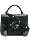 JW ANDERSON CROCODILE-EFFECT DISC SATCHEL 