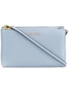 Michael Michael Kors Adele Double Gusset Crossbody Bag  In Blue