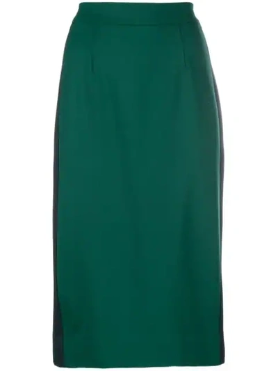 P.a.r.o.s.h Fitted Pencil Skirt In Green