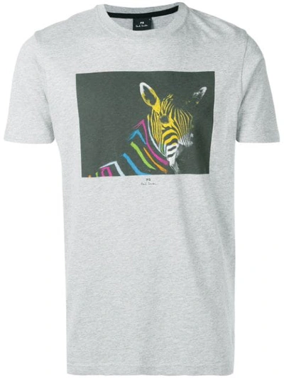 Paul Smith Graphic Print T-shirt In Grey