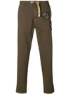WHITE SAND WHITE SAND DOUBLE PATCH TROUSERS - GREEN