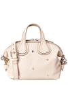 GIVENCHY NIGHTINGALE SMALL CROSS EMBELLISHED LEATHER SATCHEL