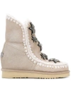 MOU MOU INNER WEDGE SHORT BOOTS - NUDE & NEUTRALS