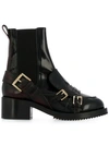N°21 Nº21 BURNOUT EFFECT ELASTICATED BOOTS - RED