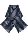 MONCLER MONCLER WIDE PUFFER SCARF - BLUE