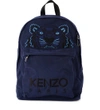 KENZO Kenzo Blue Fabric Backpack With Tiger,10675061