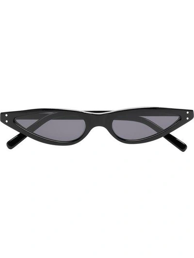 George Keburia Black Cat Eye Sunglasses