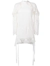 SELF-PORTRAIT scalloped netted shift dress