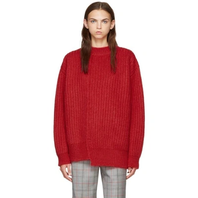 Calvin Klein 205w39nyc 红色大廓形针刺针织毛衣 In 623 Red