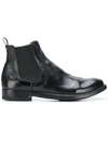 Officine Creative Leather Ankle Boots In Black