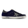 GOLDEN GOOSE GOLDEN GOOSE BLUE VELVET SUPERSTAR SNEAKERS