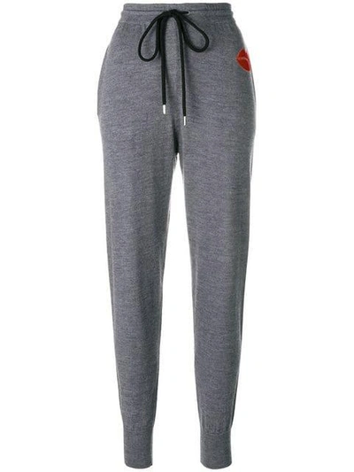 Markus Lupfer Lip Patch Track Pants In Grey