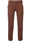 NILI LOTAN NILI LOTAN SLIM FIT CHINOS - BROWN