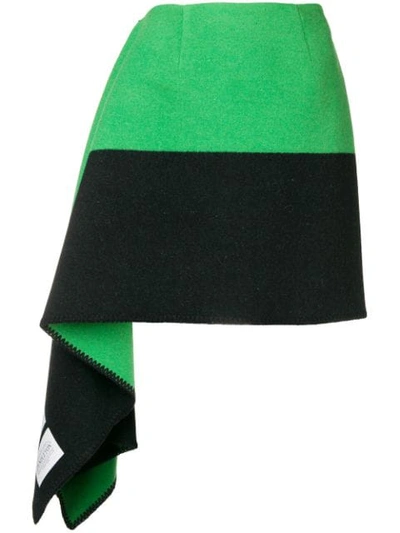 Calvin Klein 205w39nyc Draped Layer Mini Skirt In Black