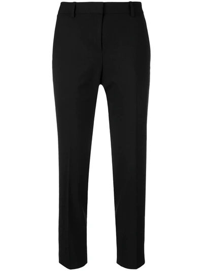 Theory Slim-fit Cropped Trousers In Black