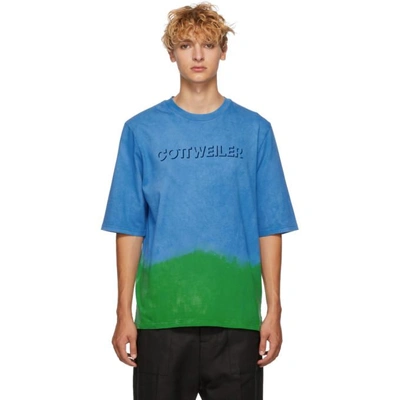 Cottweiler Two Tone Logo Print T In Bluegreen