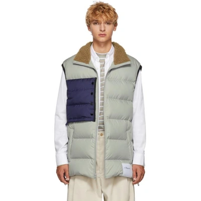 3.1 Phillip Lim Grey Oversized Down Vest In St062 Grey