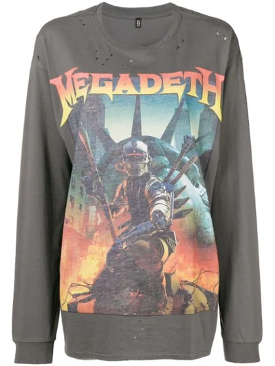 R13 Megadeth Sweatshirt - 灰色 In Black