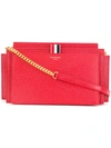 THOM BROWNE CHAIN STRAP ACCORDION CLUTCH