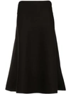 AGNONA AGNONA HIGH WAISTED SWING SKIRT - BROWN