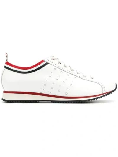 Thom Browne White Rugby Running Shoes Trainers In 100 White