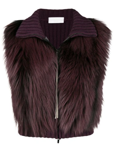 Fabiana Filippi Ribbed Fur Vest - 粉色 In Pink